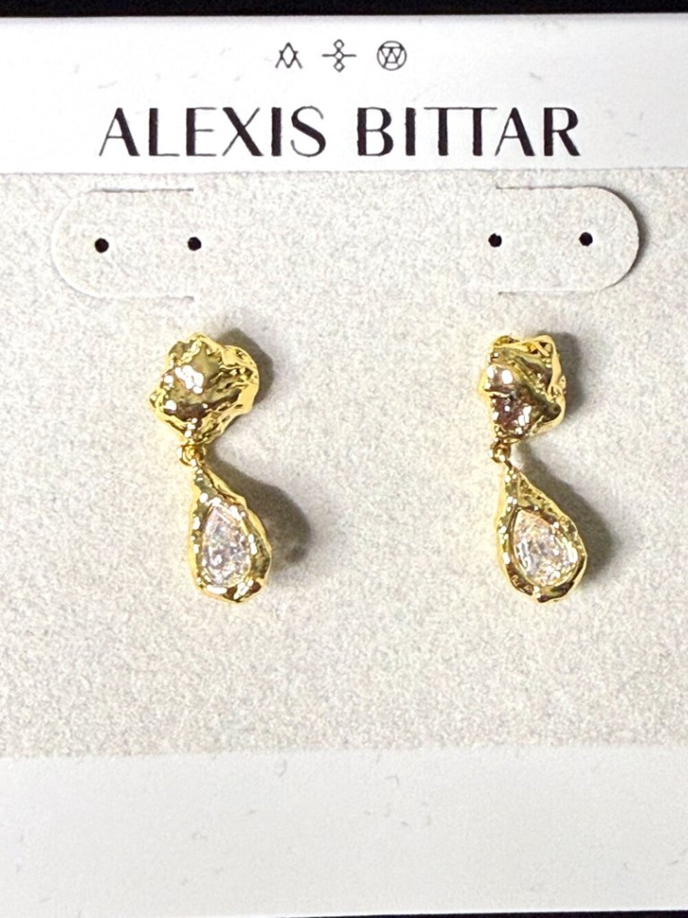 Alexis Bittar Gold-plated Nugget Drop Earrings - NWT
